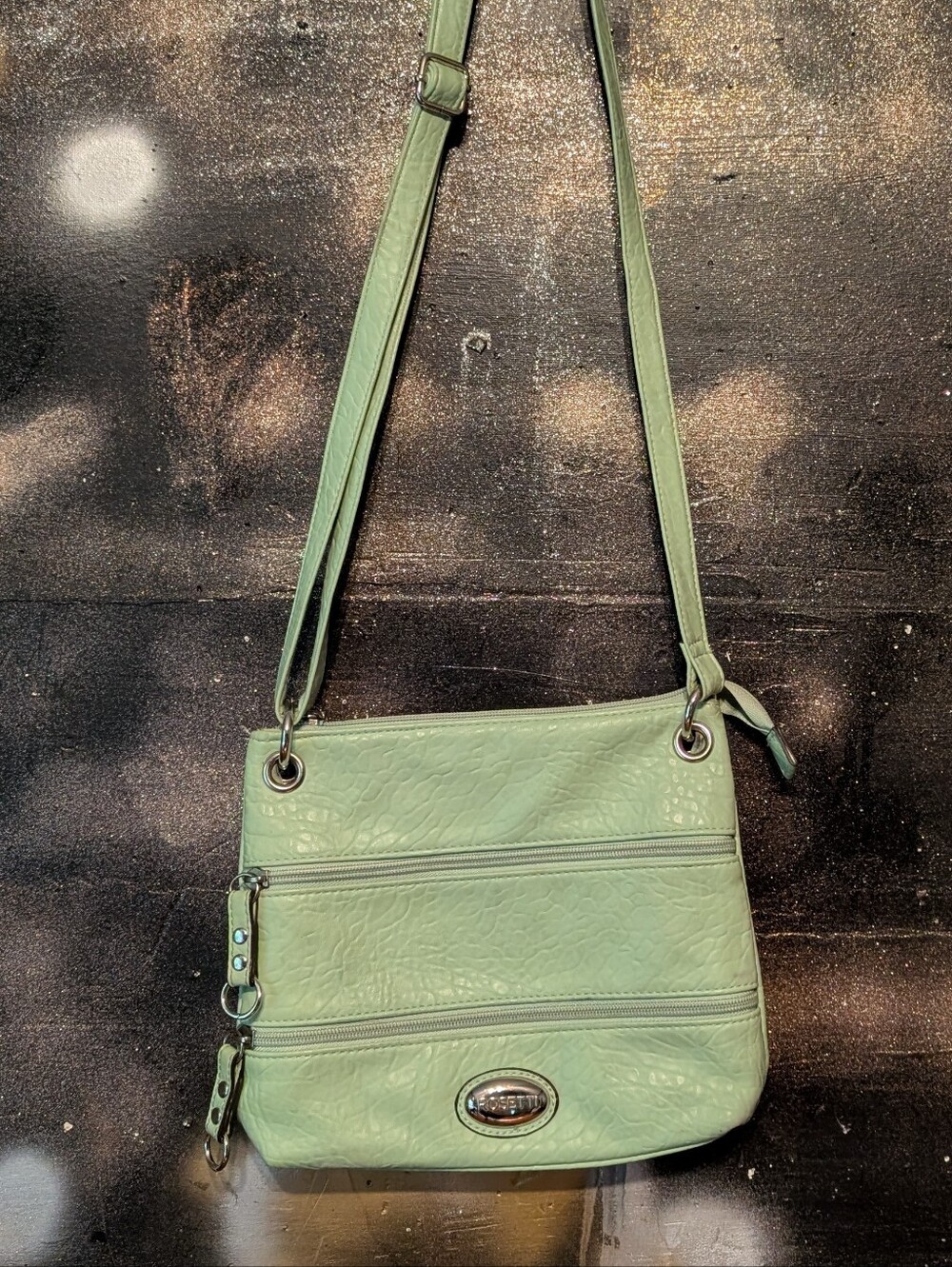 Rosetti Mint Green Crossbody Bag with Adjustable Strap